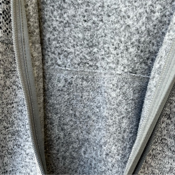 Eddie Bauer Women’s Heathered Gray Hooded Zip Up Knit Fleece Jacket Sz 2XL - Picture 9 of 15